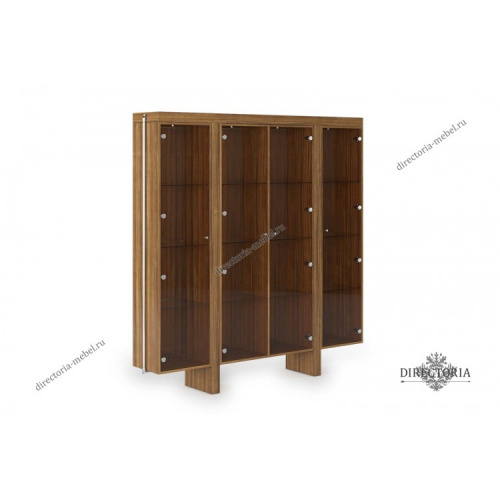 Стеллаж со стеклянными дверьми DA2223 Walnut