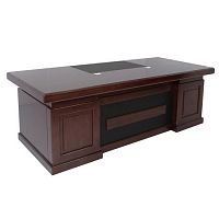 Стол руководителя Гранада 2232, 2 тумбы в комплекте, Fiorenzo, 2200*1000*760, шпон орех